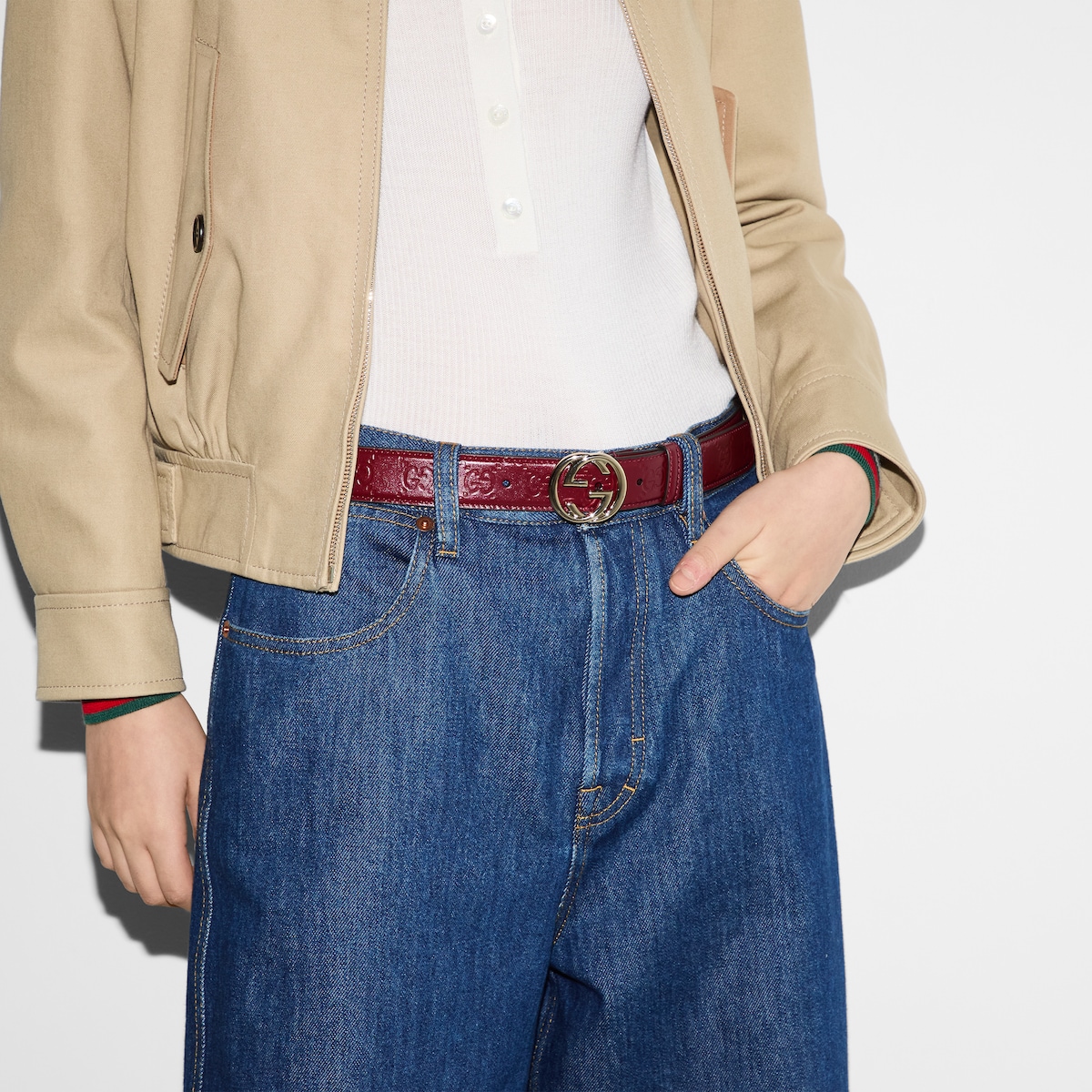 Belt with Interlocking G buckle - Image 3